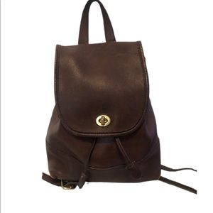 Vintage // Coach Brown Leather Backpack 9791